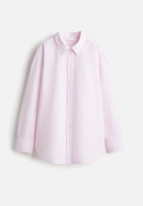 H&M - Oxford shirt - light pink/striped