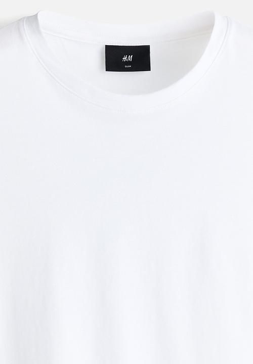 H&M - Slim fit pima cotton t-shirt - white