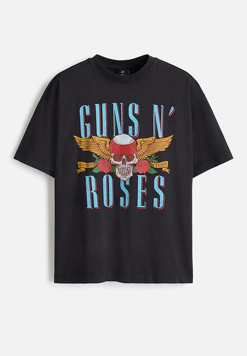 H&M - Oversized fit t-shirt - black/guns n' roses