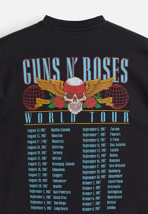 H&M - Oversized fit t-shirt - black/guns n' roses