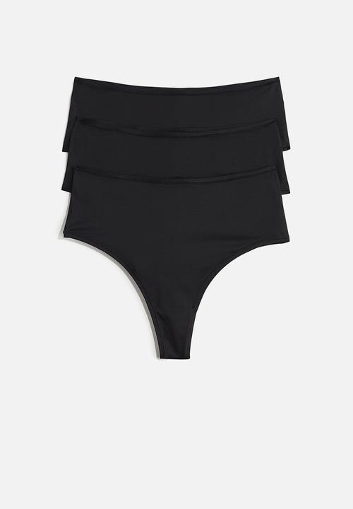 H&M - 3-Pack microfibre brazilian briefs - black