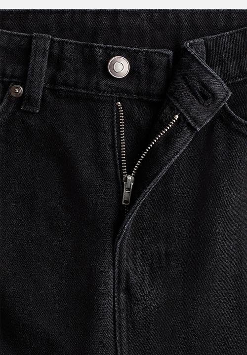 H&M - Straight high jeans - black