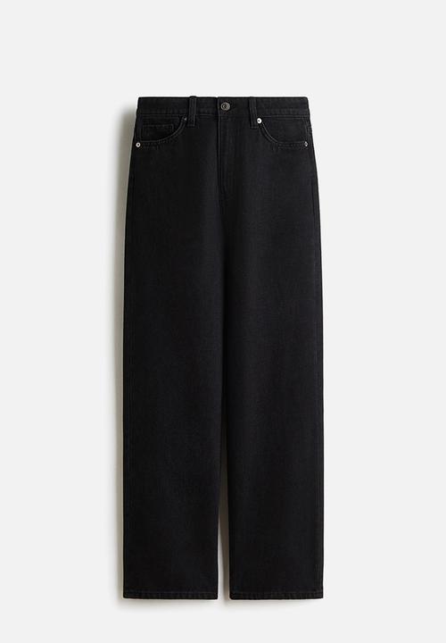 H&M - Straight high jeans - black