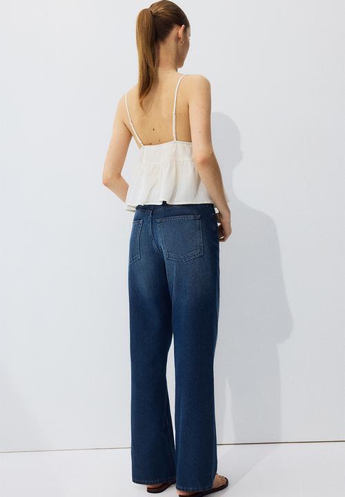 H&M - Straight high jeans - dark denim blue