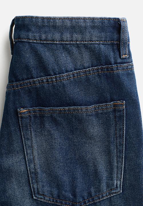 H&M - Straight high jeans - dark denim blue