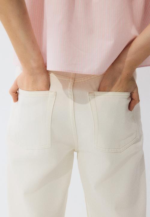 H&M - Straight high jeans - white