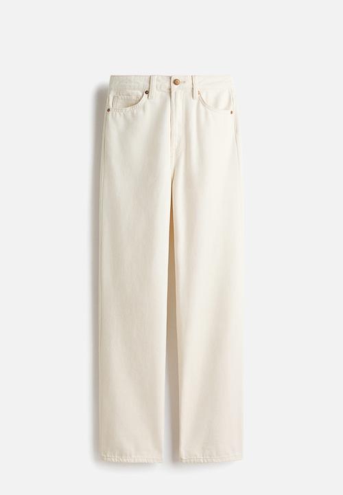 H&M - Straight high jeans - white
