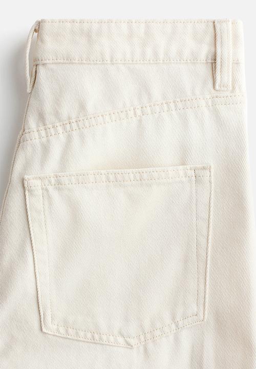 H&M - Straight high jeans - white