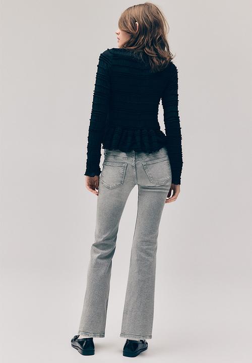 H&M - Flared low jeans - washed grey