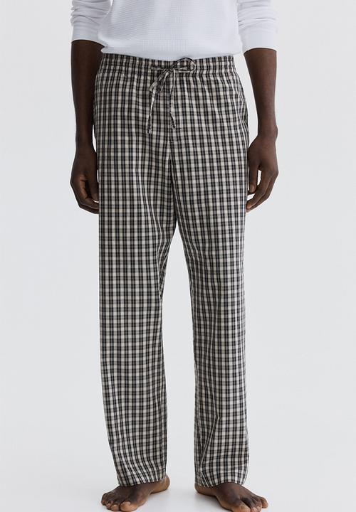 H&M - Relaxed fit poplin trousers - grey/checked