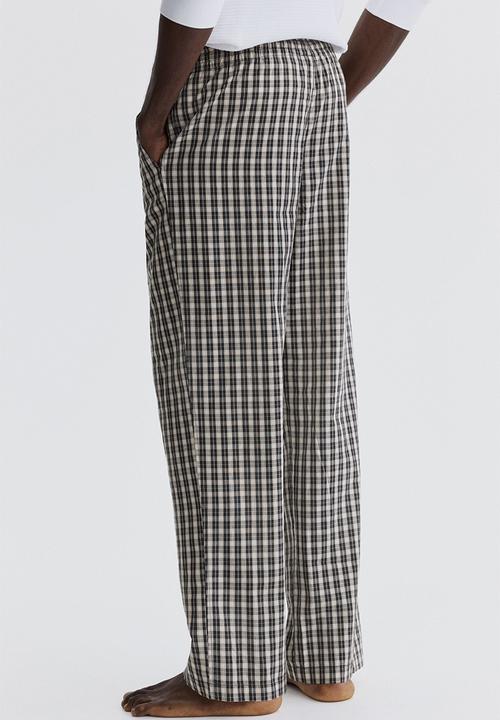 H&M - Relaxed fit poplin trousers - grey/checked