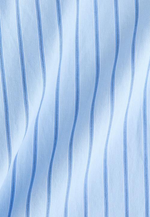 H&M - Relaxed fit poplin trousers - light blue/striped
