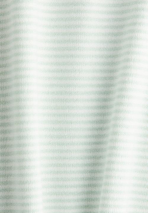H&M - Fine-knit t-shirt - white/light green striped