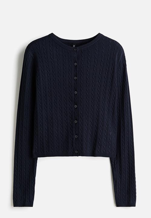 H&M - Cable-knit cardigan - navy blue