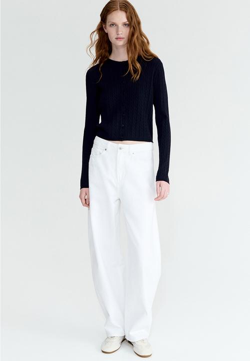 H&M - Cable-knit cardigan - navy blue