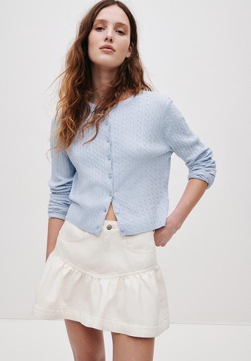 H&M - Cable-knit cardigan - light blue