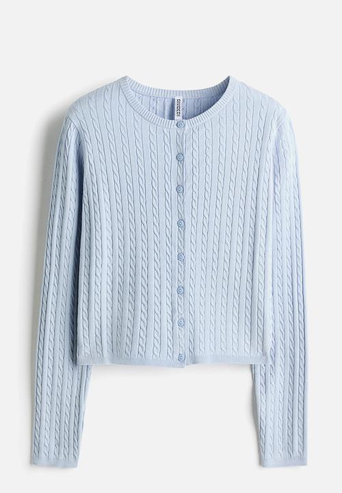 H&M - Cable-knit cardigan - light blue