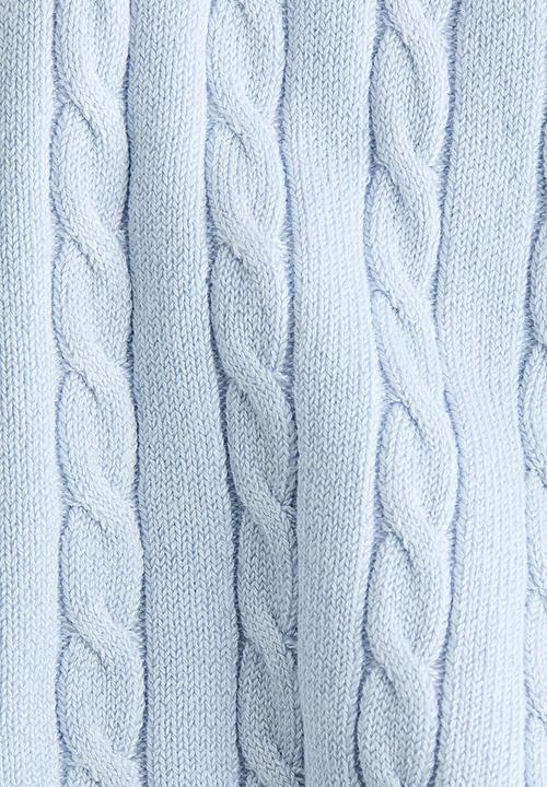 H&M - Cable-knit cardigan - light blue