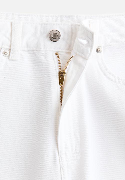 H&M - Barrel high waist jeans - white