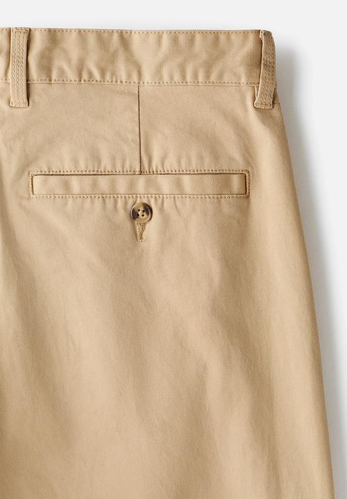 H&M - Relaxed fit cotton chinos - beige