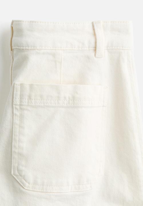 H&M - Wide high jeans - white
