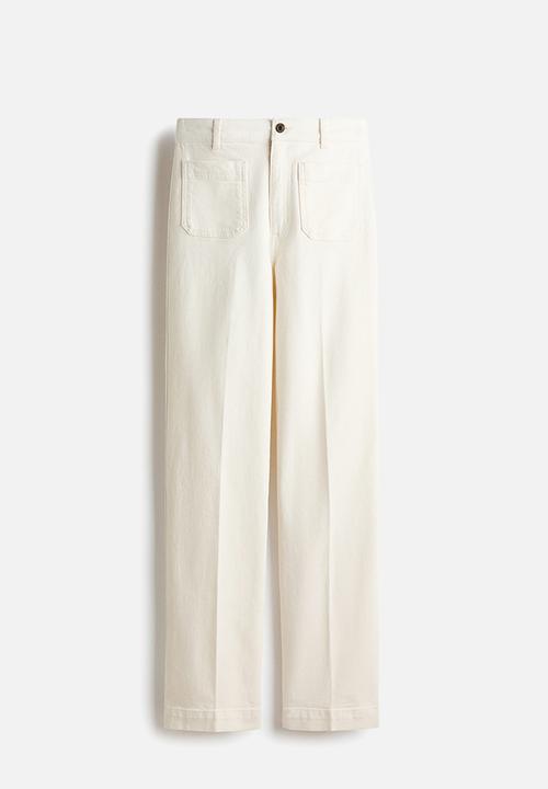 H&M - Wide high jeans - white
