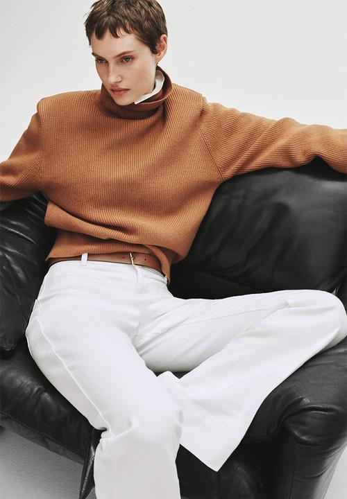 H&M - Flared twill trousers - white