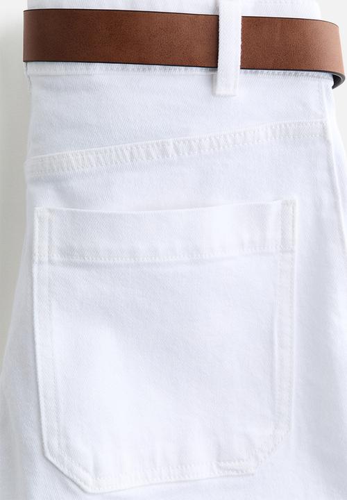 H&M - Flared twill trousers - white