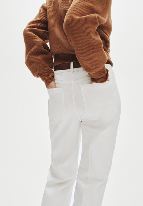 H&M - Flared twill trousers - white