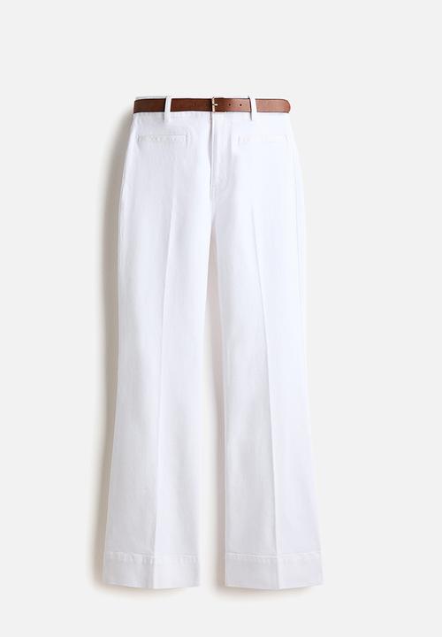 H&M - Flared twill trousers - white