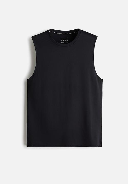 H&M - Regular fit sports vest top with drymove - black