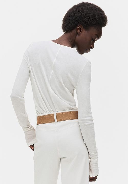 H&M - Bootcut high waist jeans - white
