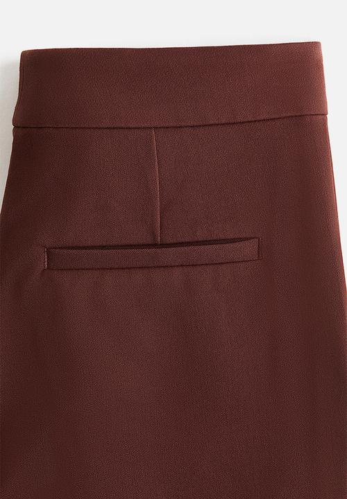 H&M - Flared trousers - dark rust brown