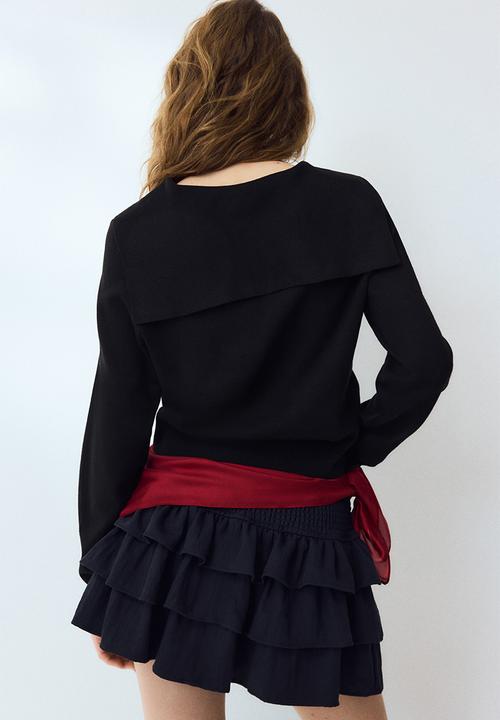 H&M - Collared cardigan - black