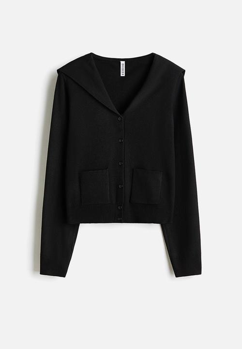 H&M - Collared cardigan - black