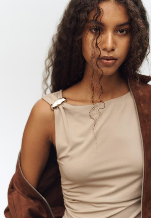 H&M - Draped top - beige
