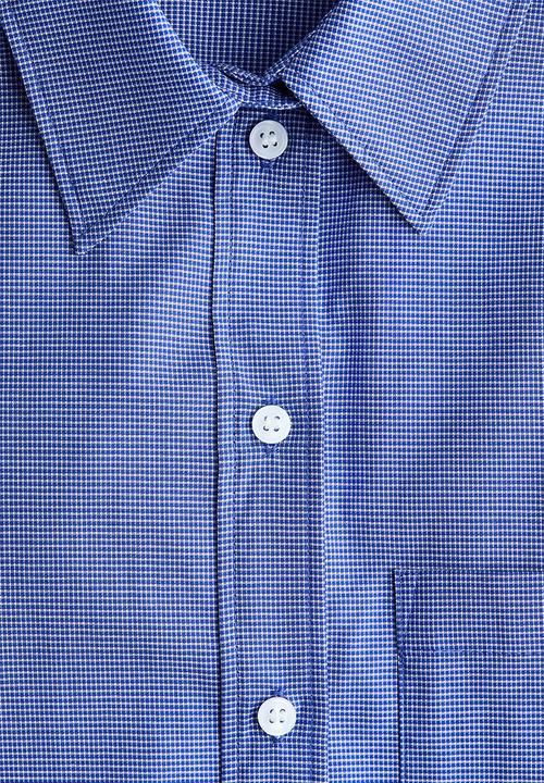 H&M - Oversized cotton poplin shirt - blue/checked