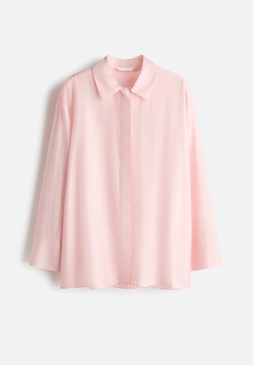 H&M - Oversized shirt - light pink