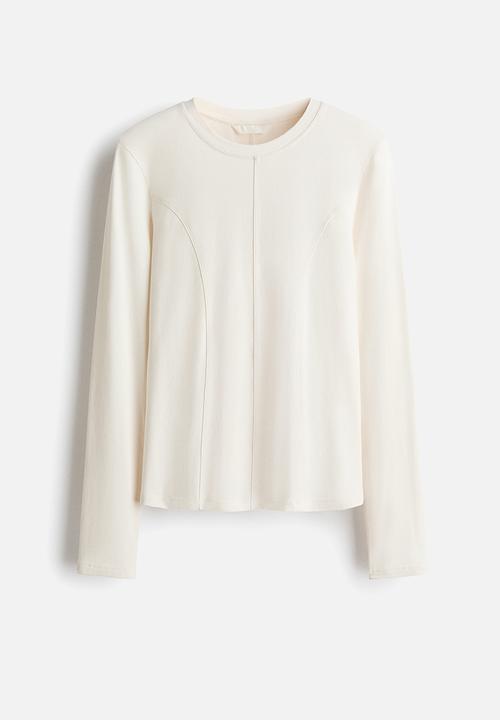 H&M - Long-sleeved jersey top - white
