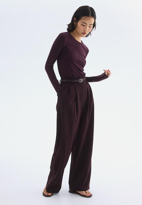 H&M - Long-sleeved jersey top - dark purple