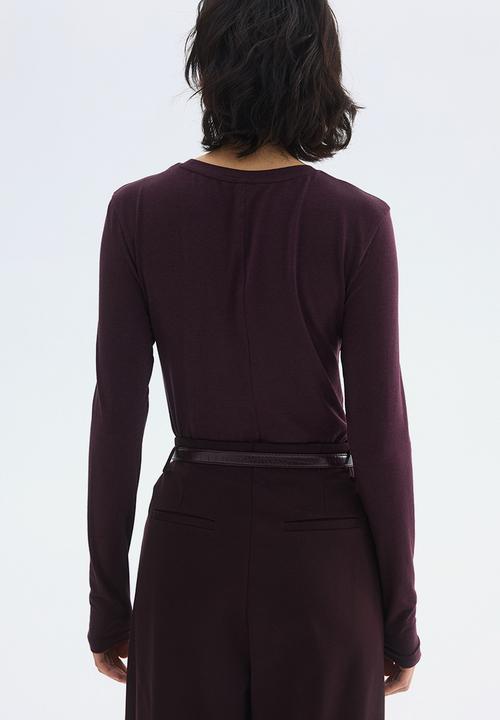 H&M - Long-sleeved jersey top - dark purple
