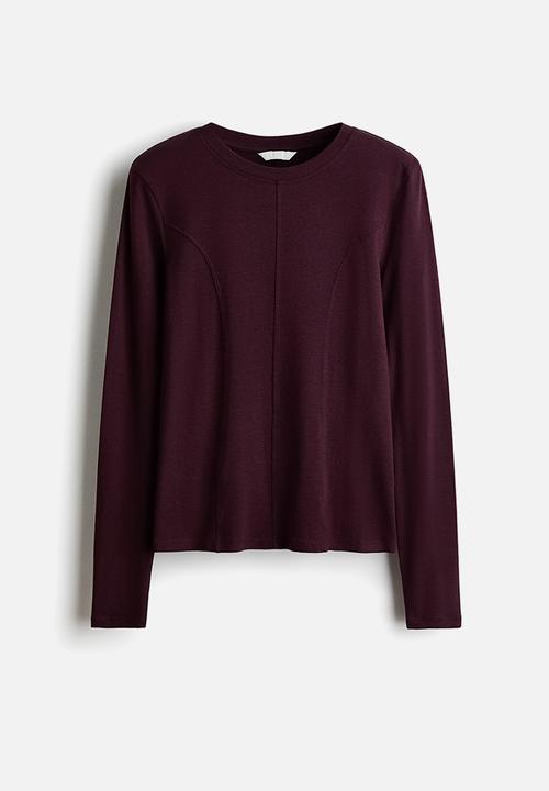H&M - Long-sleeved jersey top - dark purple