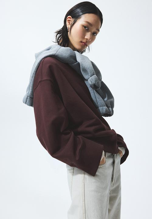 H&M - Oversized cotton sweatshirt - dark brown