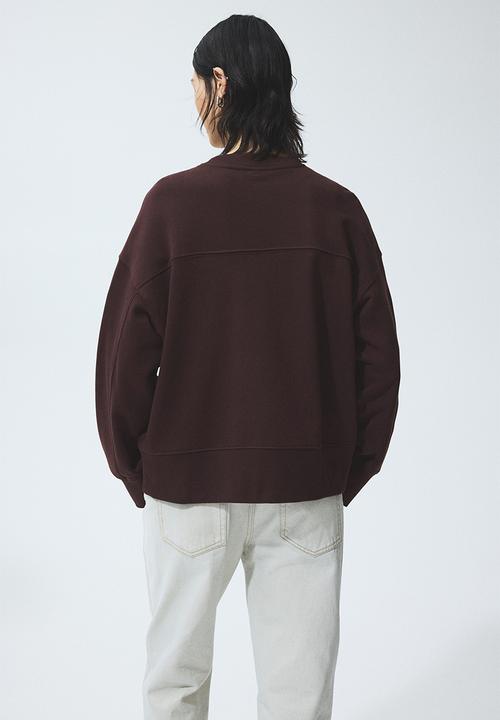 H&M - Oversized cotton sweatshirt - dark brown