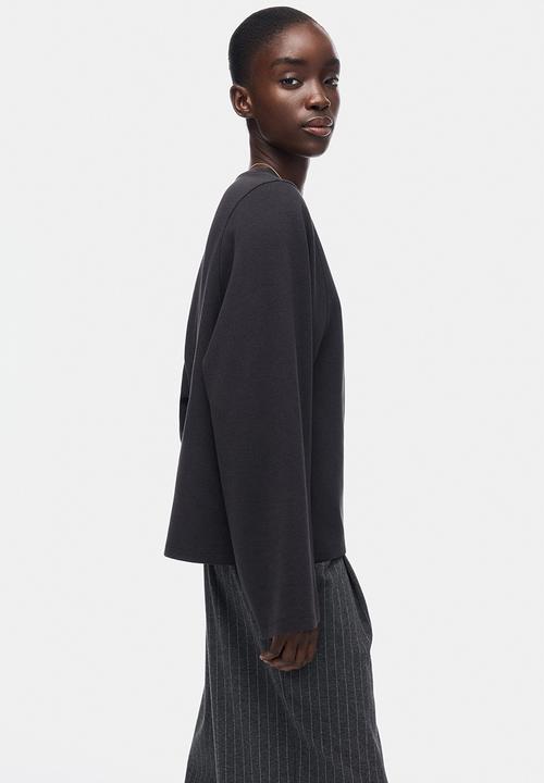 H&M - Oversized interlock top - dark grey