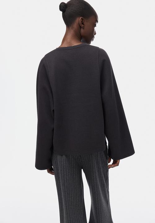 H&M - Oversized interlock top - dark grey