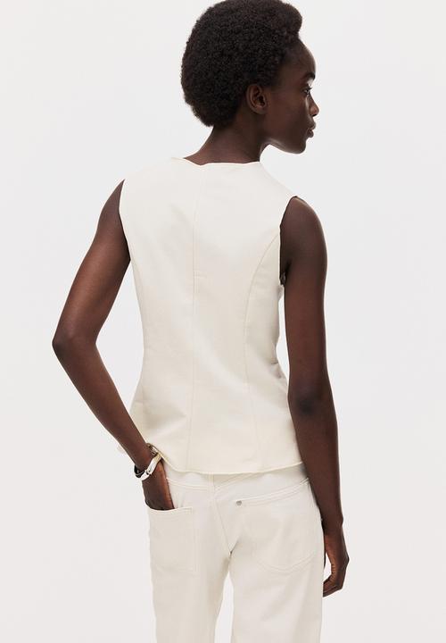 H&M - Jersey waistcoat - cream