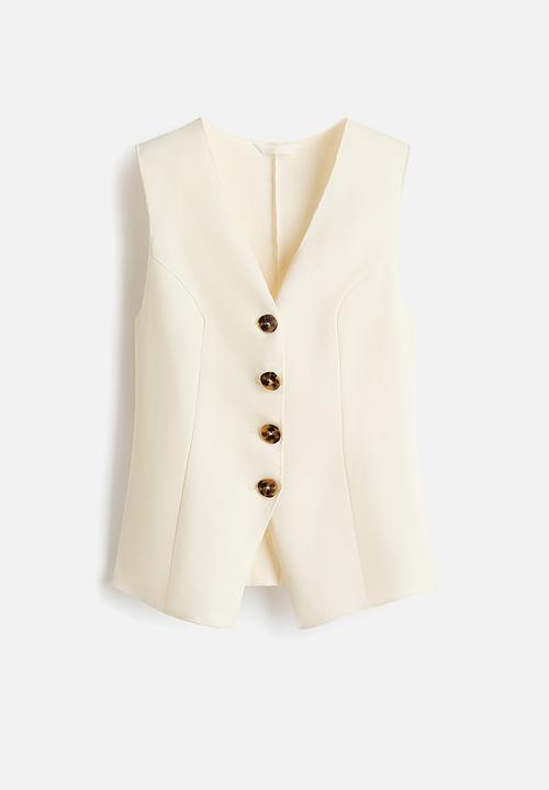 H&M - Jersey waistcoat - cream