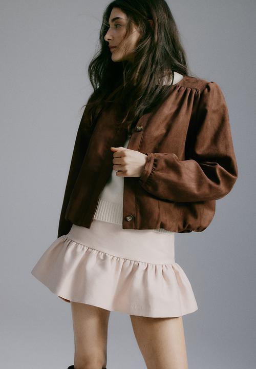 H&M - Oversized twill jacket - brown