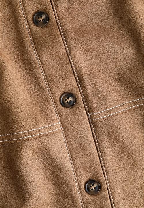 H&M - Short-sleeved shirt - dark beige